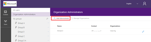 Add admin option to Org Administrator